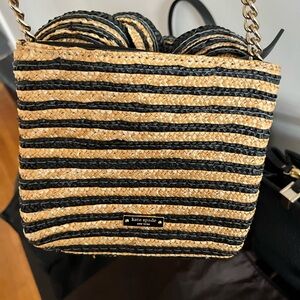 Adorable Kate Spade striped flower purse